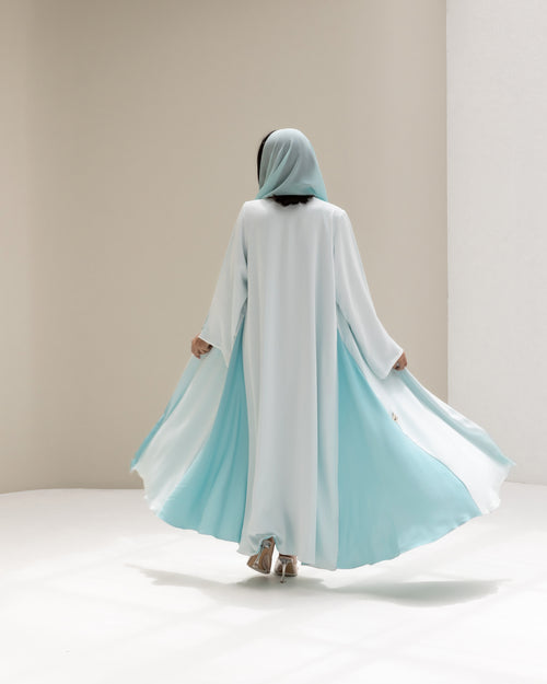 Double Drape- Mint Blue
