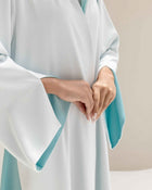 Double Drape White& Mint blue - Thaya