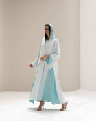 Double Drape White& Mint blue - Thaya