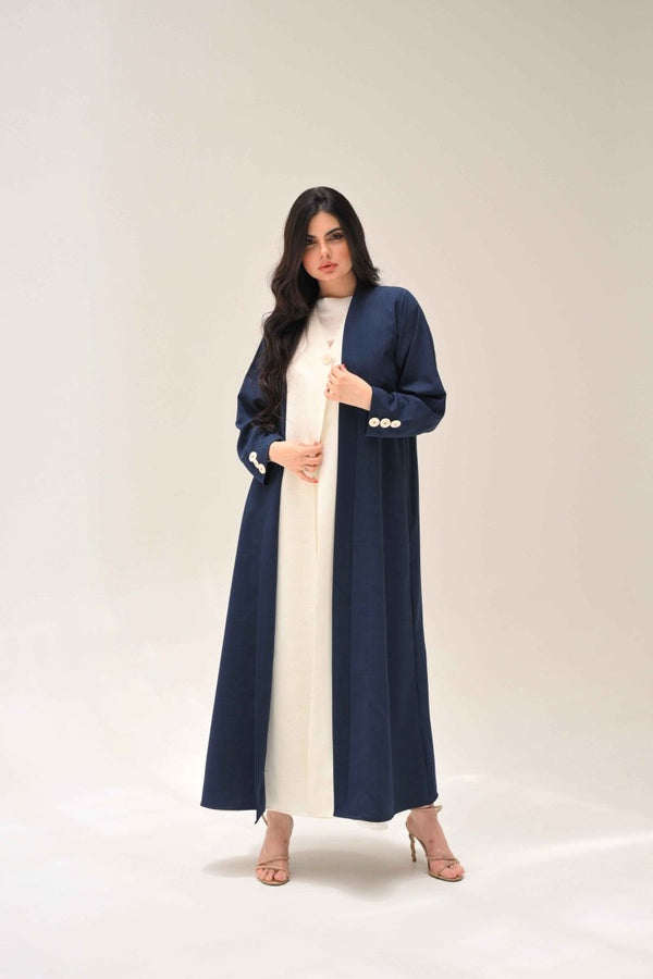 Office Linen Abaya blue & white - Thaya